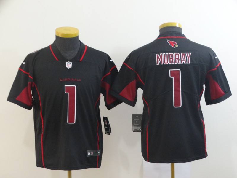 Youth Arizona Cardinals #1 Kyler Murray Black Limited Rush Stitched NFL Jersey